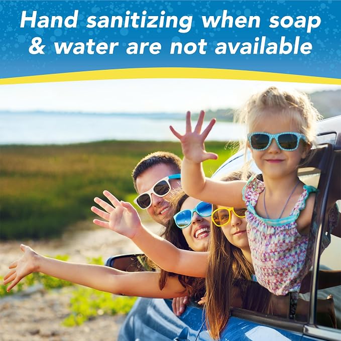 Antibacterial Wipes for Hands and Face - Hand Sanitizer Wipes for Kids & Adults, Kills 99.9% Germs on Skin, 80 Count (Pack of 4)