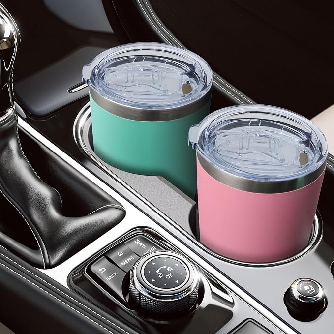 AIANJI 20oz Tumbler Bulk Stainless Steel Tumblers with Lid Vacuum Insulated Double Wall Travel Coffee Mug Powder Coated Tumbler Cup for Hot and Cold Drinks(Pink, 6 pack)