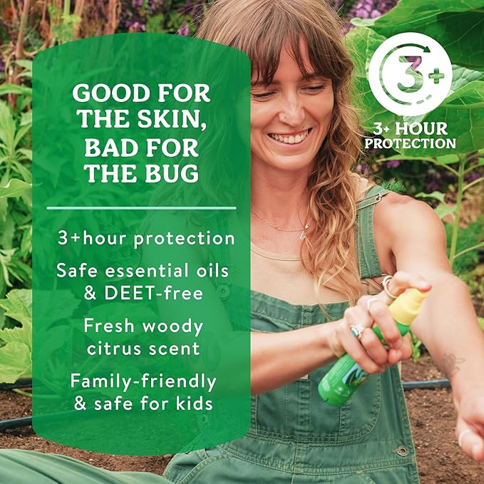Badger Bug Repellent, Easy to Use Travel Stick, DEET-Free Mosquito Repellent & Insect Protection, Certified Organic Essential Oil Balm