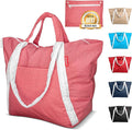 Bodysurf Beach Bags Waterproof Sandproof - Packable Foldable Nylon Zipper Tote Bag for Travel Lightweight, Pool, Boat, Cruise