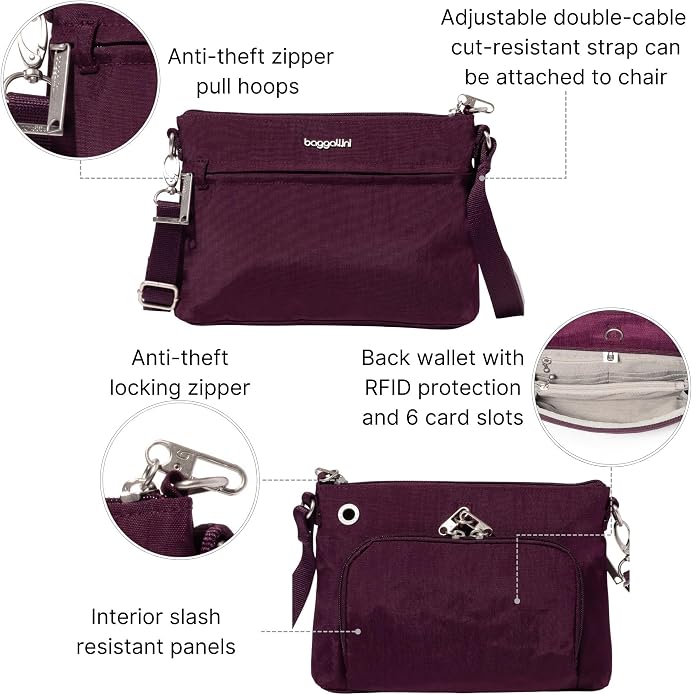 Baggallini Securtex™ Anti-Theft Memento Crossbody
