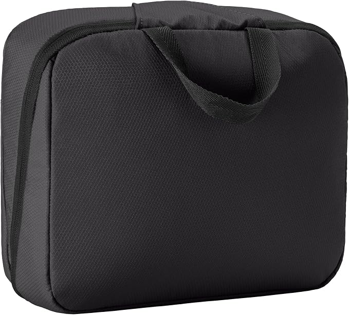 Eagle Creek Pack-It Hanging Toiletry Kit - Dual Compartment Toiletry Kit for Keeping Small Items Organized - Water Resistant - Top Grab Handle - Zipper Pouch - Black