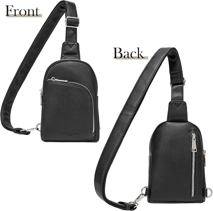 INICAT RFID Blocking Sling Bag, Anti Theft Crossbody Bag for Women Compact Travel Purses Vegan Leather