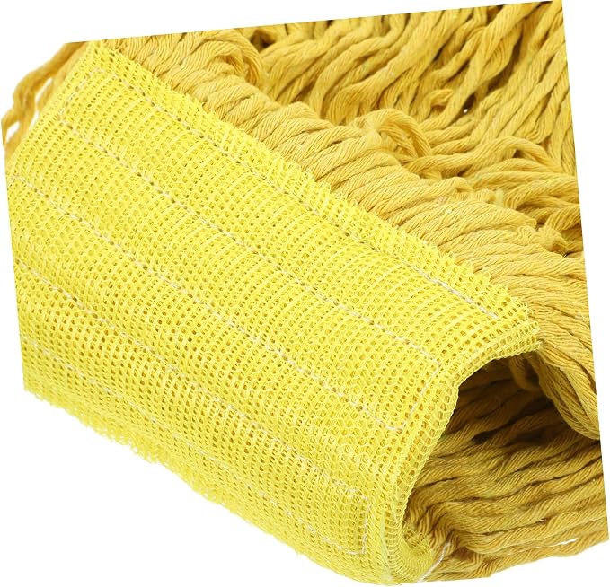 Unomor 2pcs Reusable Mop Replacement Ultra-Absorbent Cotton Yarn for Household Cleaning Washable Mop Refills for Corners Walls and Floors Fast-Drying Pads Yellow Green