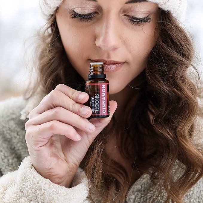 Nature's Fusions Cinnamon Bark, 100% Pure and Natural Essential Oils, Undiluted, Therapeutic Grade for Aromatherapy and Topical Use, .5 Fl Oz (Pack of 1) (15 mL)