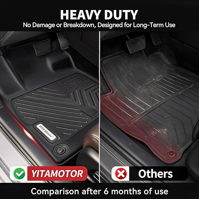 YITAMOTOR Floor Mats Compatible with Honda Accord, Floor Liners Custom fit for 2013-2017 Honda Accord Sedans, 1st & 2nd Row All Weather Protection, Black