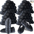 Leumoi 500 Pcs Disposable Boot Covers Bulk Non Slip Disposable Shoe Covers Large Durable Non Woven Shoe Protector for Indoors, Home, Floors and Shoes, One Size Fits Most(Black)