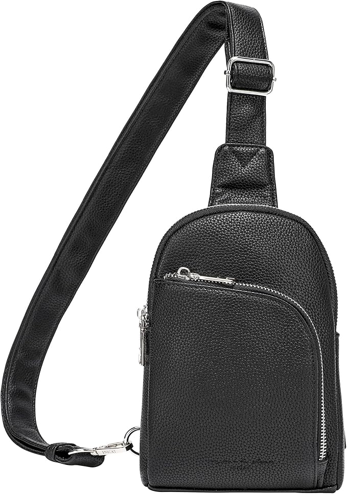 INICAT RFID Blocking Sling Bag, Anti Theft Crossbody Bag for Women Compact Travel Purses Vegan Leather