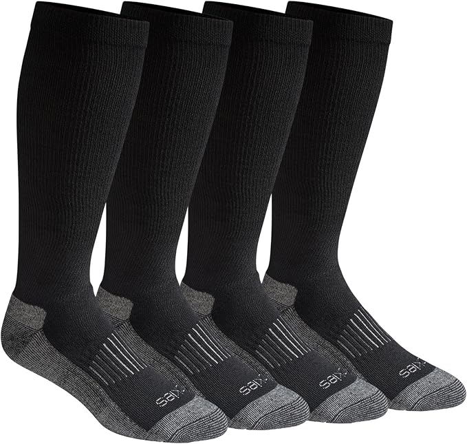 Dickies Men's Light Compression Comfort Over-The-Calf Socks, Available in M-XXL (2, 4 Pairs)