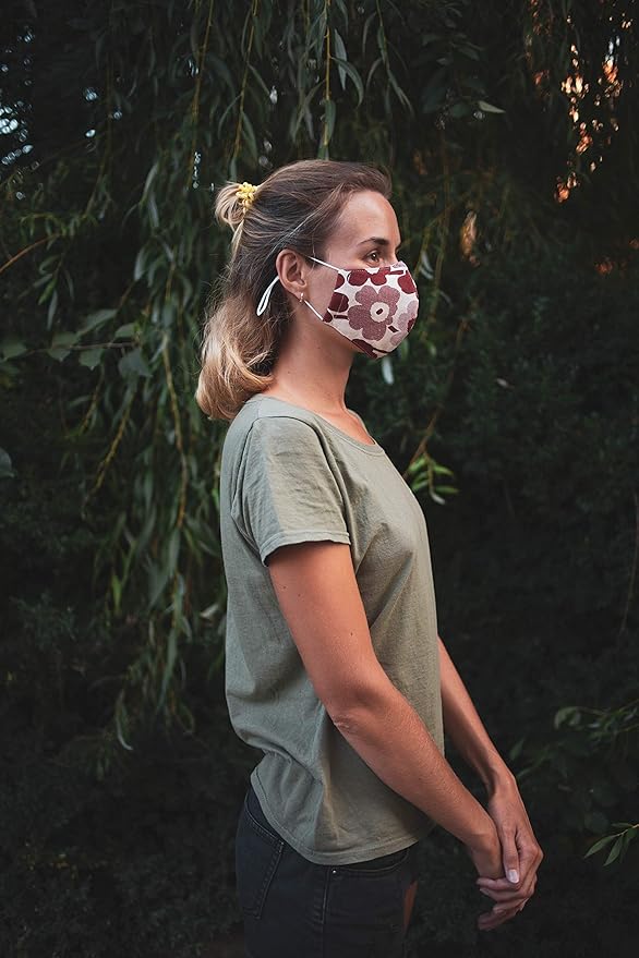 HOPE LOVE SHINE Face Mask Adjustable Filter Pocket Reusable Breathable Washable Cloth Mask Face Masks for Women Men - 4 Pack
