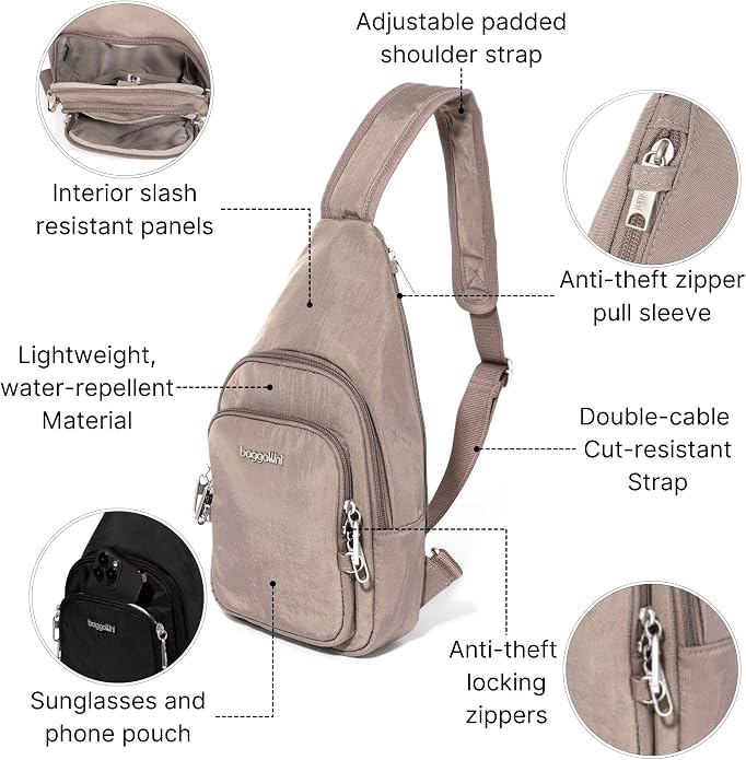 Baggallini Securtex Anti-Theft Daytripper Sling