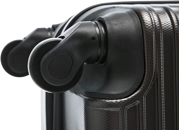 InUSA RESILIENCE Luggage with Spinner Wheels | Durable Lightweight Hardside Spacious Travel Bag with Handle and Trolley | 24-Inch Medium Checked Luggage | Charcoal