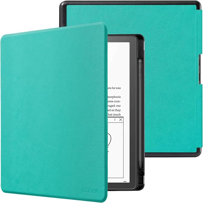 CoBak Case for Kindle Scribe - All New PU Leather Cover with Auto Sleep Wake Feature for Kindle Scribe 10.2" 2022 & 2024 Released with Pen Holder