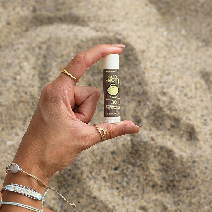 Sun Bum SPF 30 Sunscreen Coconut Lip Balm - Moisturizing Aloe Vera and Vitamin E - Vegan and Cruelty Free - Broad Spectrum UVA/UVB Lip Protection - 0.15 Ounce (Pack of 3)