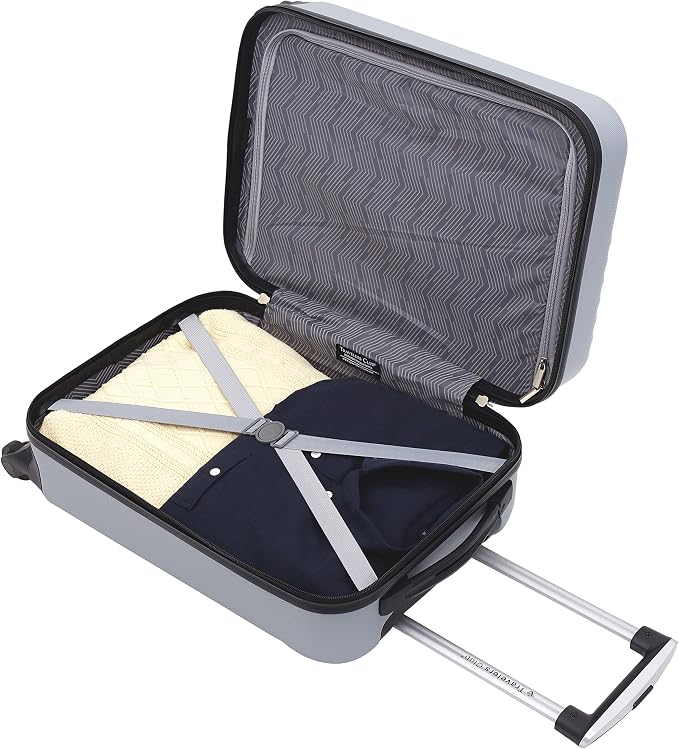 Travelers Club Cosmo Luggage, Silver-2 Piece Set (28"/20")