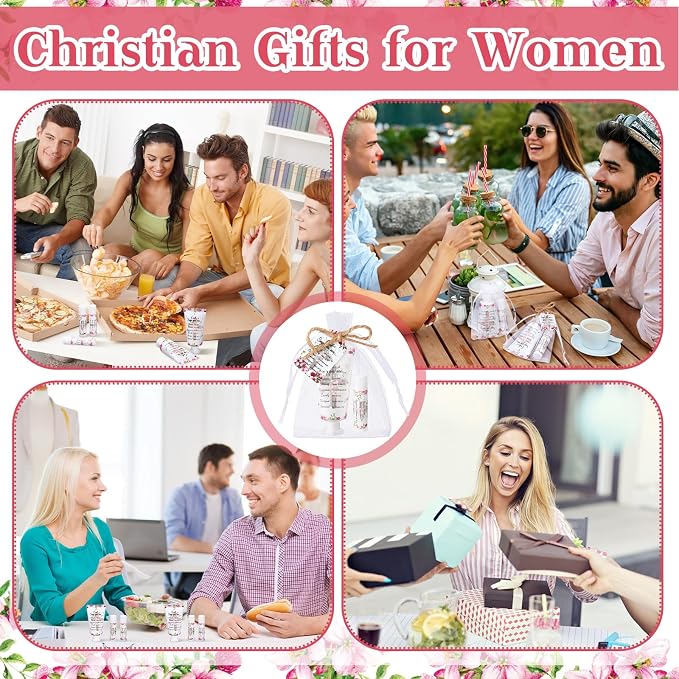 48 Sets Christian Graduation Gifts Hand Cream and Lip Balm Bulk Teacher Appreciation Gifts Travel Size for Her Bible Verse Thank You Cards with Organza Bag Tag for Graduation Supplies(Classic)