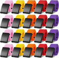 Yahenda 20 Pcs Web Belt for Men Women Belt Adjustable Canvas girdle Golf Strap with Military Buckle Casual Web girdle