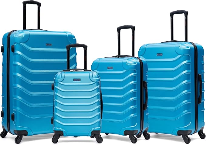 InUSA ENDURANCE Luggage with Spinner Wheels | Durable Lightweight Hardshell Suitcase, Travel Sets with Handle and Trolley | (20in, 24in, 28in, 32in) 4 Pieces Luggage Set | Teal