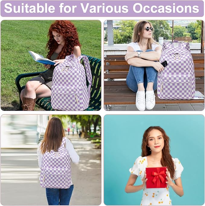 Bluboon School Backpack for Teen Girls Bookbags Elementary High School Corduroy Laptop Bags Women Travel Daypacks