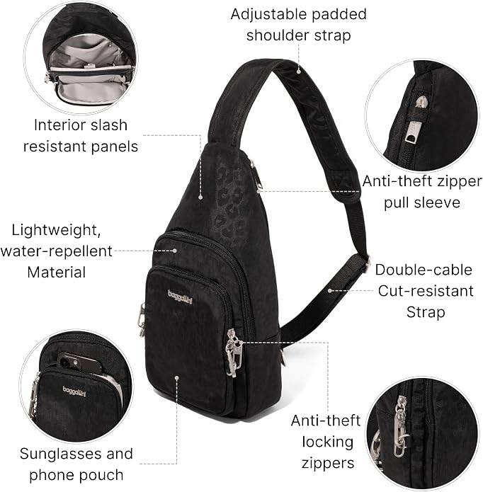 Baggallini Securtex Anti-Theft Daytripper Sling