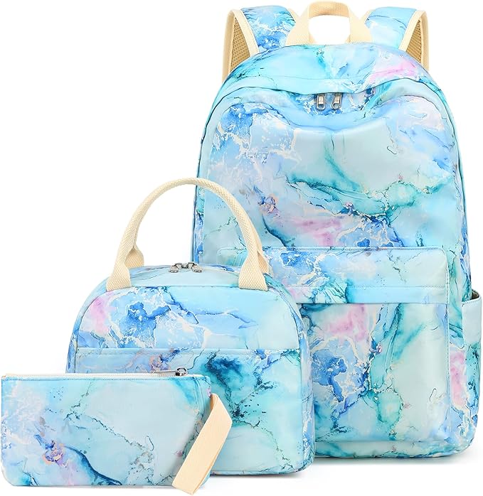 LEDAOU Backpack for Girls School Bag Kids Bookbag Teen Backpack Set Daypack with Lunch Bag and Pencil Case | Kids, Bookbag, Daypack, with Lunch Bag, and Pencil Case
