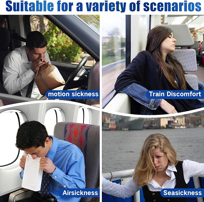 Hionfurt 32ct Motion Sickness Patches – Sea Sickness Patches for Cruise, Car, Airplane, and Other Travel – Non-Drowsy, Effective, Lasts 72 Hours