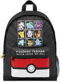Pokemon Backpack for Kids Teens Boys Girls Pikachu Anime Bookbag Daypack Bag School Sports Gifts for Kids (Black/Red)