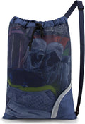 BeeGreen Mesh Drawstring Bag Swim Backpack for Beach Pool Sports Gym Draw String Cinch Bags for Swimming Soccer Basketball Gear Navy