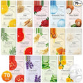 KONEUK 70 Pack Sheet Face Masks Skincare, Hydrating Face Masks Suitable for All Skin Types, Bulk Facial Mask Gifts Set for Women Skin Care, Home Skincare Spa for Sensitive Skin