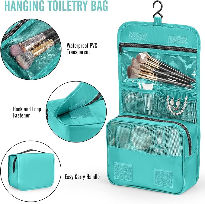 Veken 10 Set Packing Cubes for Travel Essentials, Suitcase Organizer Bags in 4 Sizes, Carry-On Luggage Accessories with Large Laundry Bag & Passport Holder, Must-Have for Airplane, Road Trip & Camping