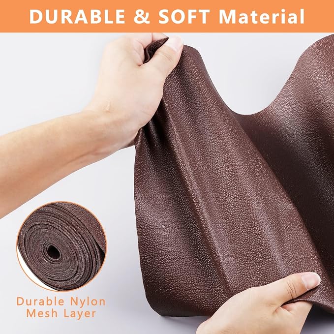 WochiTV Shelf Liner for Cabinets, Drawer Non Adhesive Non Slip Foam Mat for Kitchen, Pantry, Bathroom, Cupboard, Garage, Closet, Shelves, Drawer, Tool Box, Brown 11.8 x 59 inches
