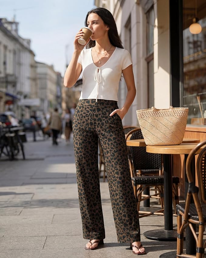 G4Free EverGoing Yoga Pants Women Wide Leg Pants with Pockets High Waist Stretch Dress Casual Sweatpants Petite/Regular/Tall