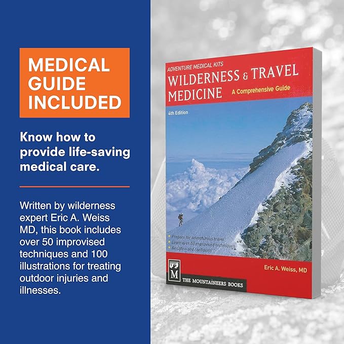 Adventure Medical Kits Mountain Series Medical Kit (Day Tripper Lite) - 59 Pieces, blue/orange, one size (0100-1000)