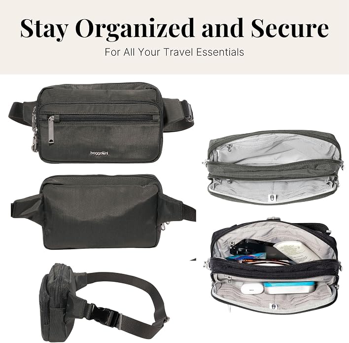 Baggallini Securtex Anti-Theft Belt Bag