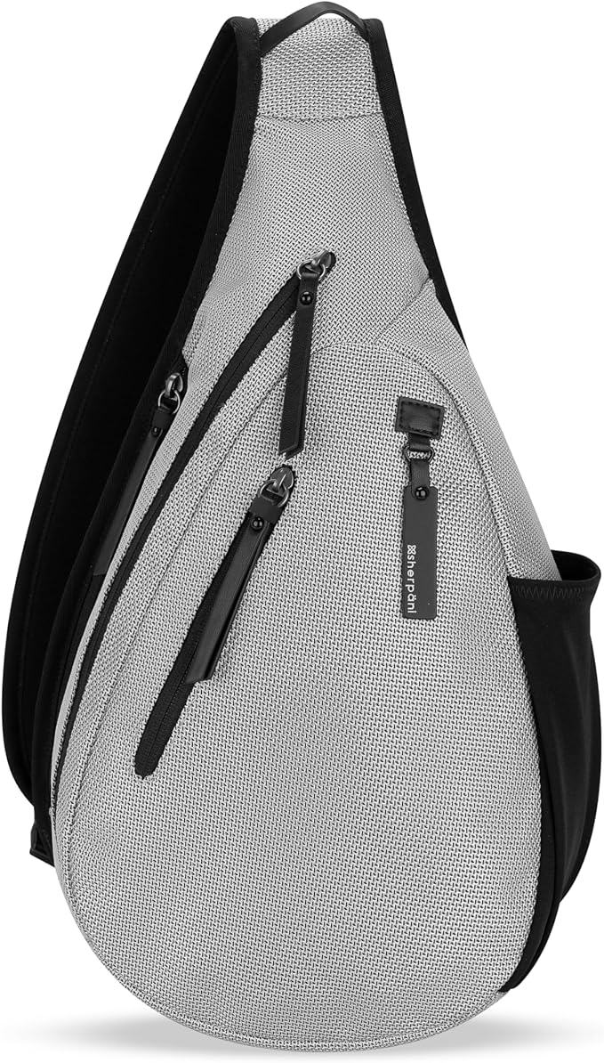 Sherpani Esprit, Anti Theft Sling Bag, Right-Handed Sling Purse, 10L Travel Bag, Crossbody Backpack, Travel Gift, Fits 10 Inch Tablet (Sterling)