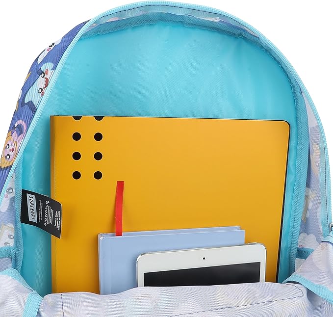 Bioworld Lanky Box Character All-Over Print 16" Kid's Backpack For School And Travel