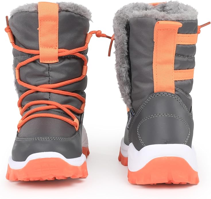CIOR Winter Snow Boots for Boy and Girl Outdoor Waterproof with Fur Lined(Toddler/Little Kids)