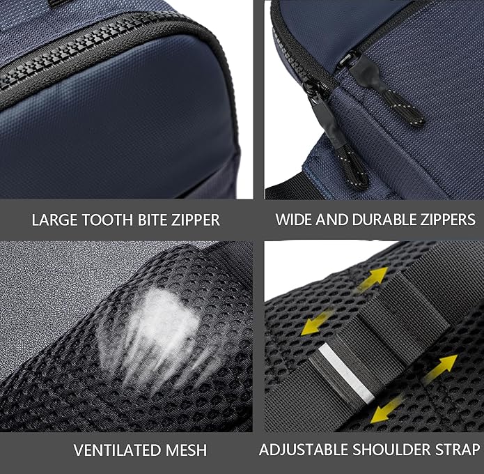 higouta Mini Sling Bag for Men Women, Small Crossbody Casual Utility Chest Phone Bag for Travel Workout