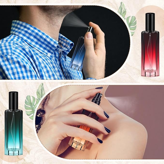 Domensi 30 Pcs 10/15/20/30 ml Perfume Travel Refillable Glass Bottles Spray Bottle Perfume Atomizer for Cologne Dispenser Leak-proof Fragrance Bottles Atomizer Pump Kit (30 ml,Amber Color)