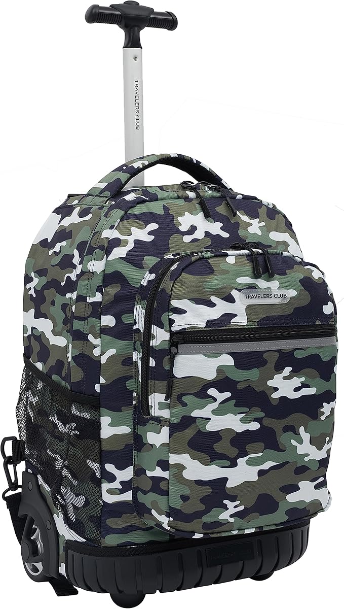 Travelers Club 18" Rolling Backpack with Shoulder Straps, Camo