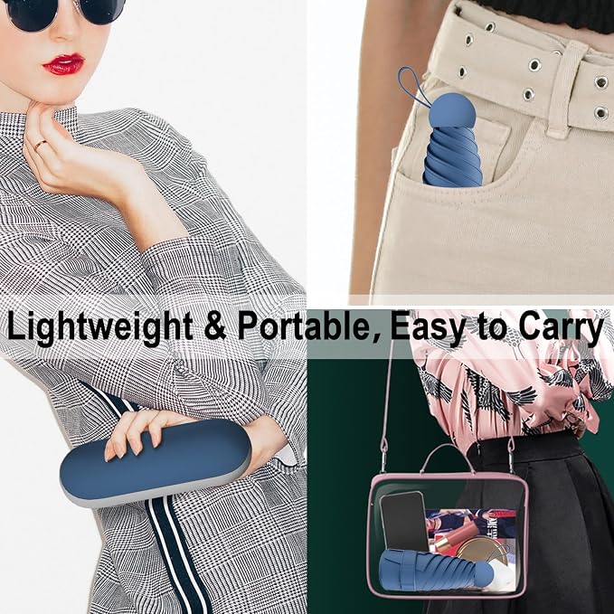 Windproof Mini Travel Folding Umbrella - UPF 50+ Sun & Rain Protection, Small Compact Lightweight Design Fits in Pocket or Bag, Eco-Friendly Fabric Wallet Umbrella for Commuter, Men Women Boys Girls