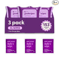 goodwipes Flushable Wipes - Lavender Wet Wipes for Adults, Sewer & Septic Safe, Guest Bathroom Essentials for Women & Men, pH Balanced & Extra Large, 153 Count (3 Packs and 3 Singles)