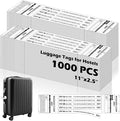 1000 PCS Hotel Luggage Tags Bulk with 5 Matching Numbered Labels Paper Baggage Claim Check Tags with White String &Marker Black Luggage Claim Tickets Coat Check Tickets for Cruise Hotel Baggage Suitca