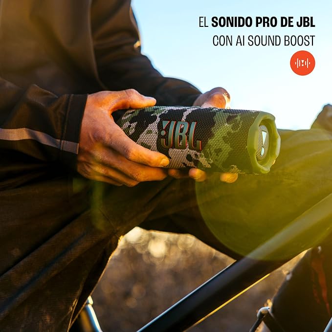 JBL Flip 7 - Portable Waterproof and Drop-Proof Speaker, Bold JBL Pro Sound with AI Boost, 16Hrs of Playtime, and PushLock System with Interchangeable Accessories (Black)