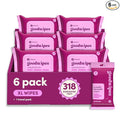 goodwipes Flushable Wipes for Adults - Rosewater Butt Wipes for Women & Men, Septic Safe, Toilet & Bathroom Essentials, Extra Large, 318 Count (6 Packs and 1 Travel Pack)