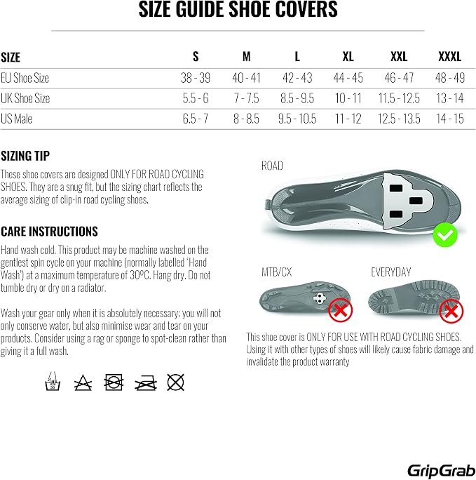 GripGrab Arctic Waterproof Deep Winter Road Bike Overshoes Warm Thermal Fleece Lined Cold Weather Cycling Shoe Covers