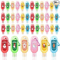 24 Packs Christmas Hand Sanitizers Keychains Gifts Travel Size Mini Hand Sanitizer Gel Bulk with Keychains 1oz Christmas Party Favors Treat Goodie Bags Stocking Stuffers Gift Homeless Supplies