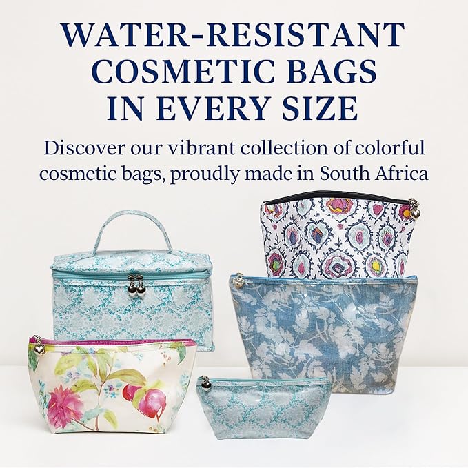 Jacaranda Living Extra Small Cosmetic Bag - Water-Resistant, PVC-Lined - Wild Things