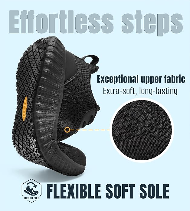 SHULOOK Women's Non Slip Work Shoes Slip-Resistant Kitchen Chef Restaurant Food Service Nurse Shoe Comfortable Mesh Breathable Walking Sneakers Black