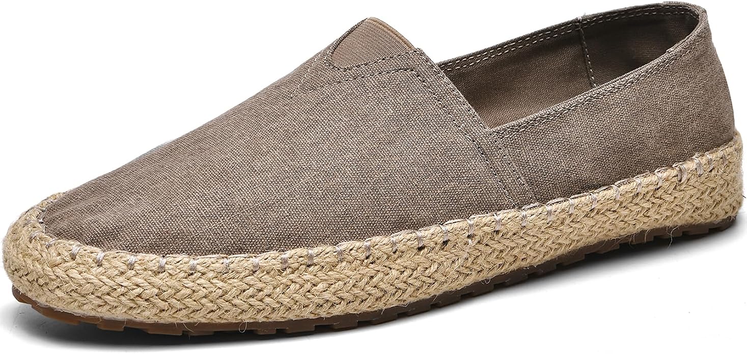 CASMAG Men's Fashion Casual Canvas Espadrille Slip-on Shoes Loafers